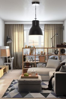 Σχεδιασμός του δωματίου του ενός δωματίου Χρουστσόφ