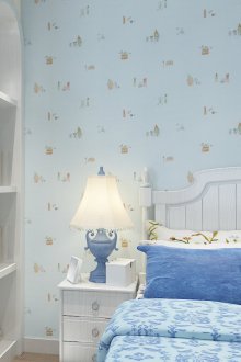 Παιδική ταπετσαρία μπλε