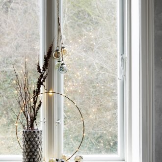 Παράθυρο διακόσμησης παραθύρων για το νέο έτος