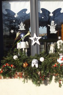 Διακόσμηση παράθυρα έξω για το νέο έτος