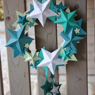 Χριστουγεννιάτικο στεφάνι χαρτιού
