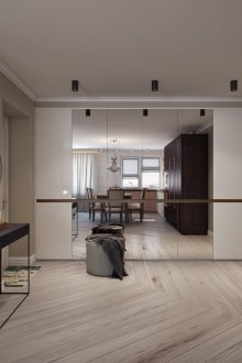 Ανοιχτό γκρι ταπετσαρία στο διάδρομο