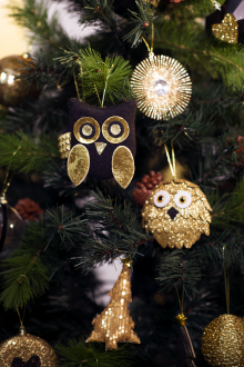 Χριστουγεννιάτικη διακόσμηση με κουκουβάγιες