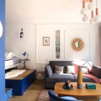 Ιδέες για διαμέρισμα στούντιο σε στυλ ρετρό