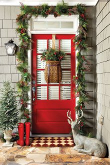 Decoração de Natal da porta da frente