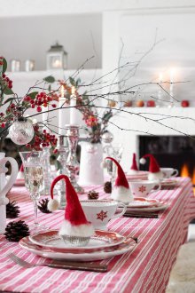 2019 Διακοσμητικό τραπέζι Πρωτοχρονιάς με τσόχα