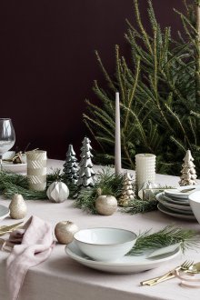 2019 Διακοσμητικό τραπέζι Πρωτοχρονιάς με κεριά