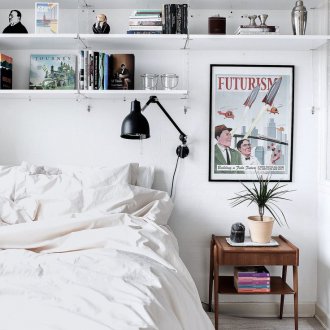 Smal soverom design i retrostil