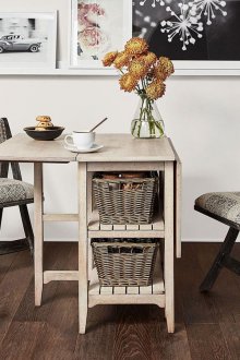 Πτυσσόμενο τραπέζι από λευκασμένη βελανιδιά