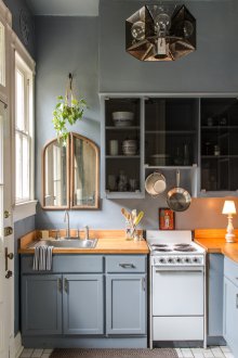 Κουζίνα 6 τ.μ. μπλε