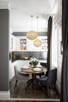 Κουζίνα 6 τ.μ. με στρογγυλό τραπέζι