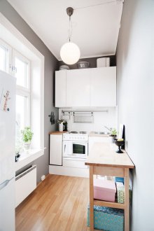 Κουζίνα 6 τετραγωνικών μέτρων στενή