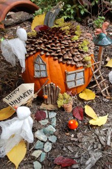 Maison de citrouille d'Halloween