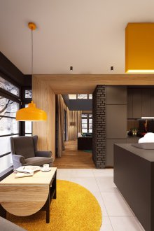 Καφέ κουζίνα σε ιδιωτικό σπίτι