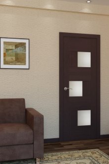 Σκούρο εσωτερικό πόρτα στο σαλόνι