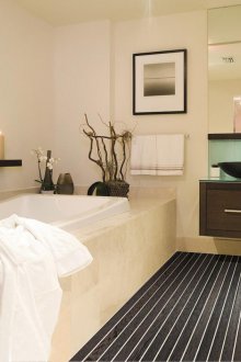 Μαύρα έπιπλα wenge στο μπάνιο