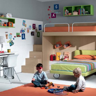 Παιδικό δωμάτιο για ένα αγόρι με σοφίτα