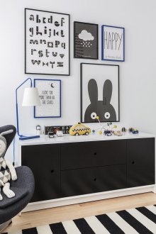 Παιδικό δωμάτιο για το αγόρι ασπρόμαυρο