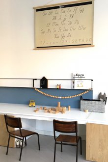 Ρετρό στιλ παιδικό δωμάτιο για αγόρι