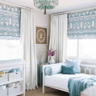 Κουρτίνες για το βρεφονηπιακό σταθμό ενός αγοριού