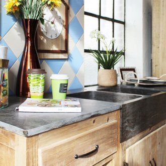 Ρουστίκ ξύλινη κουζίνα από ξύλο