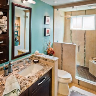 Συνδυασμένο μπάνιο με χωρίσματα γυψοσανίδας