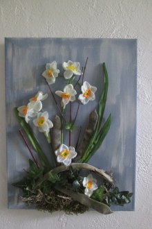 Ογκομετρική εικόνα με λουλούδια.