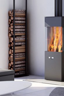 Σόμπα ξύλου στο εσωτερικό