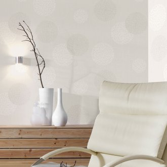 Λευκή ταπετσαρία με εκτύπωση