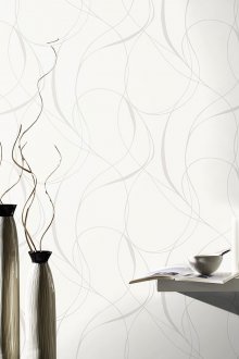 Λευκή ταπετσαρία με μοτίβο