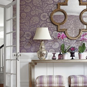 Διακόσμηση μοβ διάδρομο