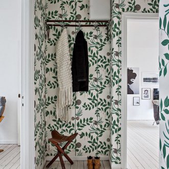 Διακόσμηση του διαδρόμου με φυτικές ταπετσαρίες