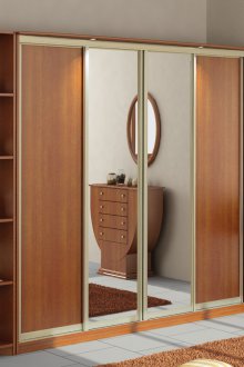 Συρόμενη ντουλάπα με στρογγυλά ράφια