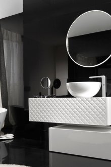 Μαύρο γυαλιστερό μπάνιο