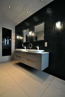 Μαύρο μπάνιο υψηλής τεχνολογίας