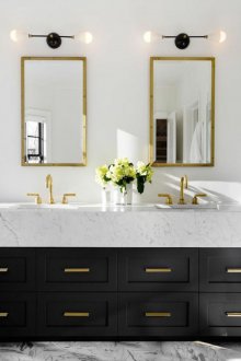 Μαύρο βάθρο στο μπάνιο