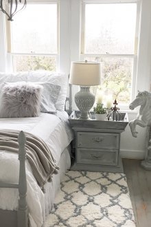 Παιδικό δωμάτιο σε στιλ της Προβηγκίας με γκρι χρώμα