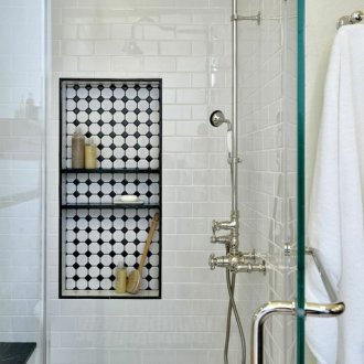 Ρετρό στιλ μπάνιο με ντους