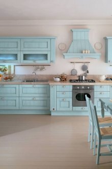 Μπλε έπιπλα στην κουζίνα