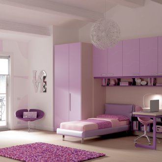 Οικονομικό σχεδιασμό παιδικό δωμάτιο μοβ