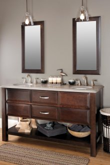 Καφέ έπιπλα μπάνιου