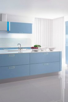 Όμορφη μπλε κουζίνα