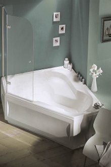 Γωνιακό μπάνιο με ντους