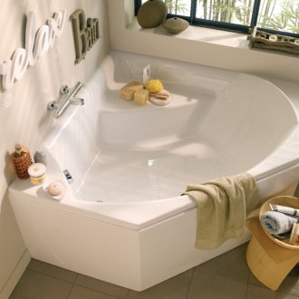 Γωνιακή πλαστική μπανιέρα