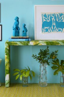 Διακόσμηση διάδρομο σε μπλε χρώμα