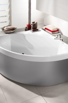 Γωνιακή μπανιέρα γκρι