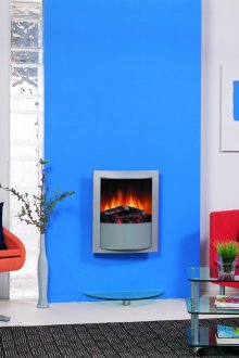 Μπλε τζάκι στο σαλόνι