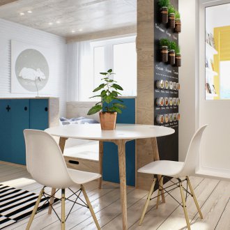 Εσωτερικό διαμέρισμα στούντιο σχεδιασμού