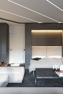 Υπνοδωμάτιο καθιστικού με αρθρωτά έπιπλα