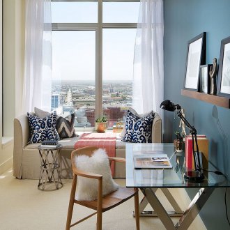 Στενή κρεβατοκάμαρα σαλόνι